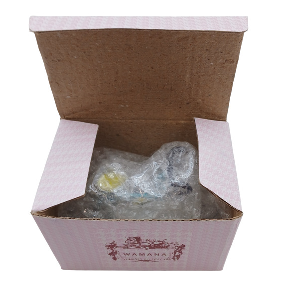 WAMANA Hand Blown Art Glass Bicycle Figurine Ornament w/ Mirror Base Lot of 4 - Picture 7 of 8